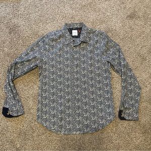 PS PAUL SMITH Shirt Mens XL Multicoloured Floral Flower Button Up Long Sleeve